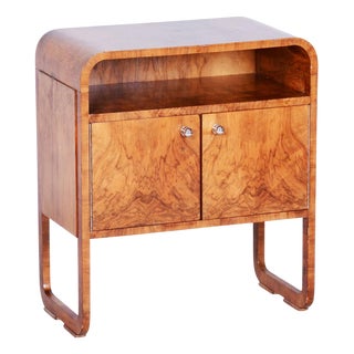 Art Deco Cabinet in Walnut & Veneer, Czech, 1920s For Sale