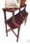 1980s ​Pair of Vintage Mahogany Faux Bamboo Wood Magazine Rack End Tables / Canterburys- A Pair For Sale - Image 5 of 8