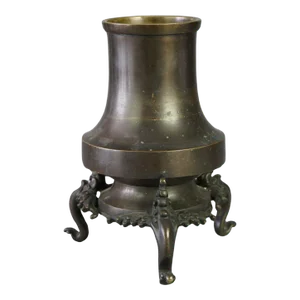 Antique Oriental Bronze Footed Censor 19th Century