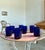 Art Deco Style Cobalt Blue Glasses, Set of 7 Hand Blown Lowball Glassware Set For Sale - Image 16 of 16