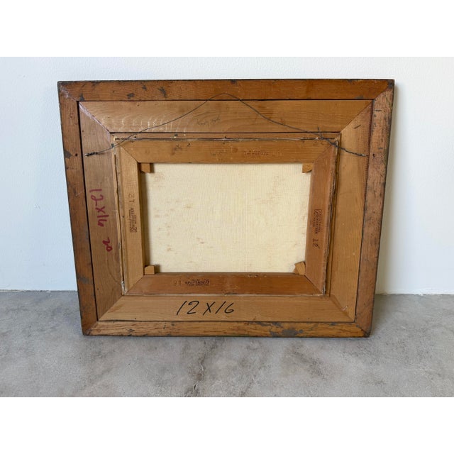 1966 Vintage Goldberg Mixed Media Impressionist Oil on Canvas Painting, Framed For Sale - Image 12 of 12