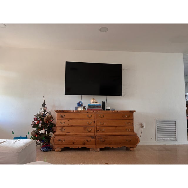 Tan Antique Solid Pine Double Dresser For Sale - Image 8 of 8