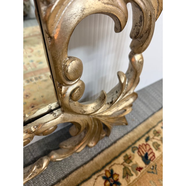 Gold Harrison Gil Scroll Mirror, Late 20th Century For Sale - Image 8 of 12