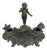 Inkwell for Writing Desk with Winged Putto in Burnished Antimony, 20th Century For Sale