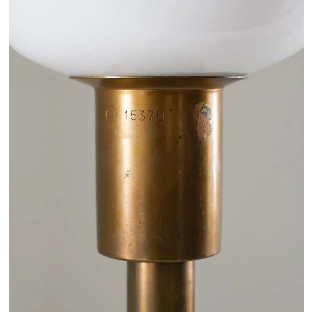 Swedish Brass and Teak Floor Lamp attributed to Böhlmarks, 1940s For Sale - Image 6 of 9
