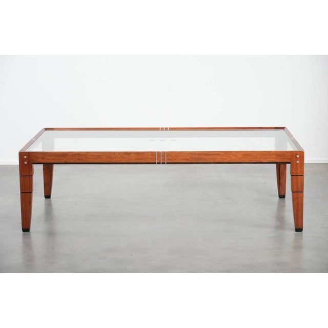 Beautiful Art Deco coffee table by Schuitema from the Decoforma series with a glass top. : This magnificent Art Deco...