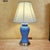 Metal Vintage Blue Porcelain Urn Lamp With Brass Base - Hollywood Regency For Sale - Image 7 of 18