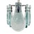 Dimensions: H 10” x W 10” Vintage Italian chrome and thick glass pendant light attr. to Veca from the 1960s. Dimensions...