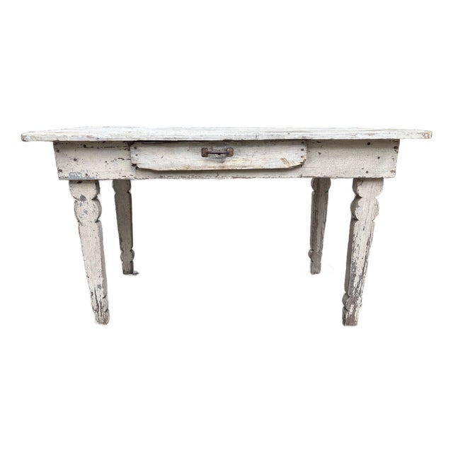 Early 20th Century Primitive Harvest Table For Sale
