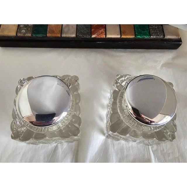 Glass Antique Victorian Ashford Black Marble Pietra Dura Twin Inkwell Stand, 1865 For Sale - Image 7 of 18