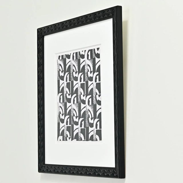 English Handmade Wallpaper Sample, Framed For Sale In Baton Rouge - Image 6 of 9
