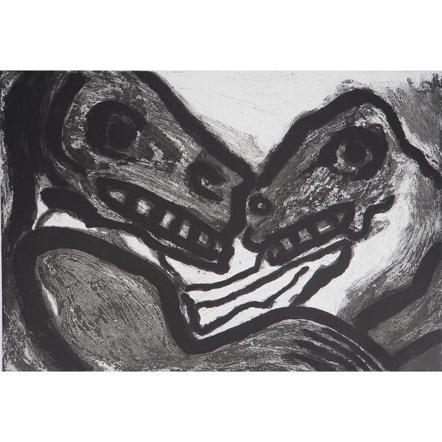 Bengt Lindstrom, Couple of Primitive Creatures, Original Signed Engraving For Sale - Image 6 of 8