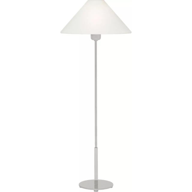 Modern J. Randall Powers by Visual Comfort Signature Hackney Buffet Lamp in Polished Nickel with Linen Shade For Sale - Image 3 of 3
