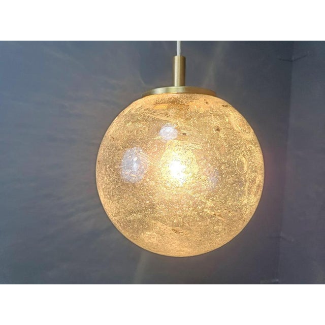 1960s Vintage Globe Pendant Light attributed to Doria Leuchten, 1960s For Sale - Image 5 of 12