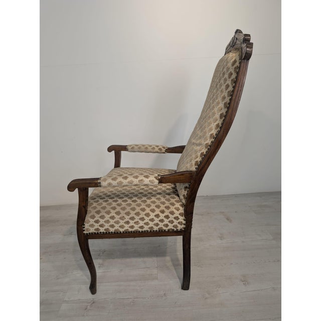 Antique Louis XV Armchair with Springs, 1920s For Sale - Image 11 of 15