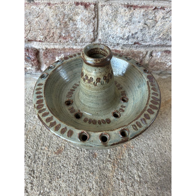 Ceramic Vintage Ceramic Candle Holder, France For Sale - Image 7 of 10