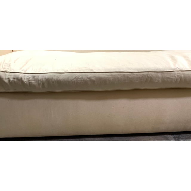 Contemporary Cream Linen 'Left Back' Sofa by Waldo Fernandez For Sale - Image 9 of 14