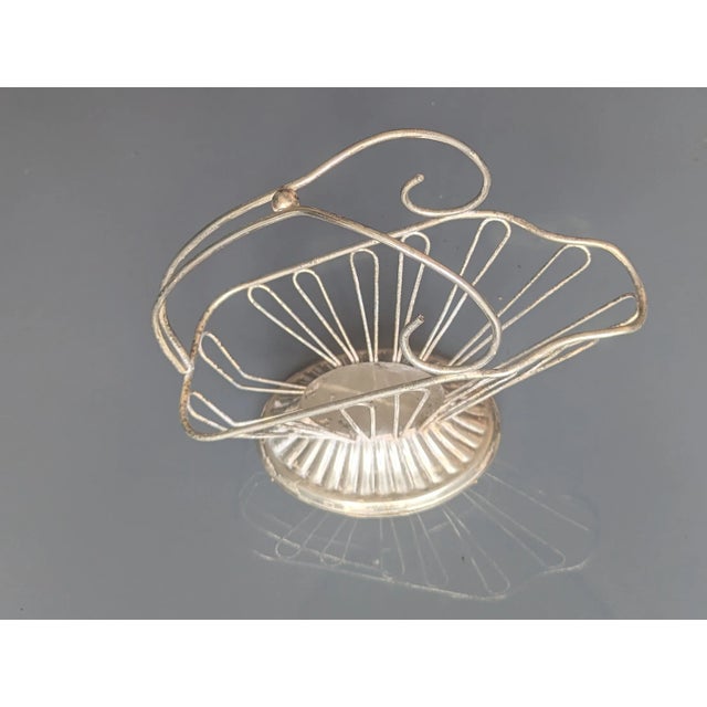 Shabby Chic 80's Silver Plate Wine Bottle Caddy For Sale - Image 3 of 4