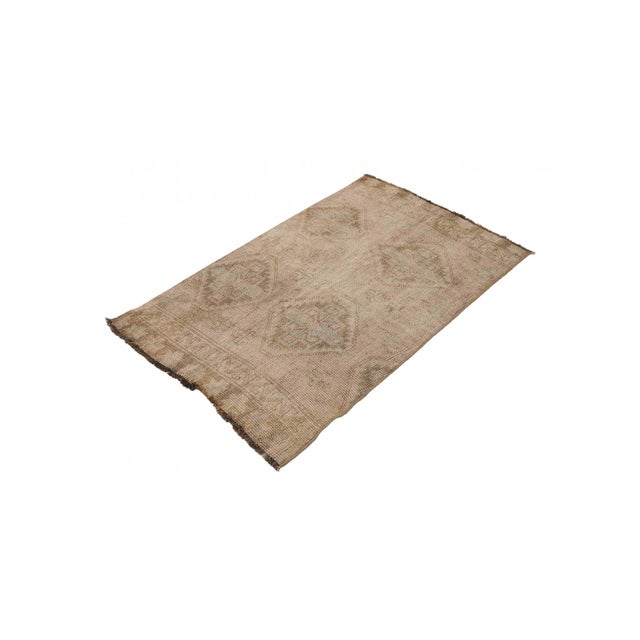 Vintage handknotted decorative wool rug from Kars region of Turkey. Approximately 50-60 years old. In very good condition....