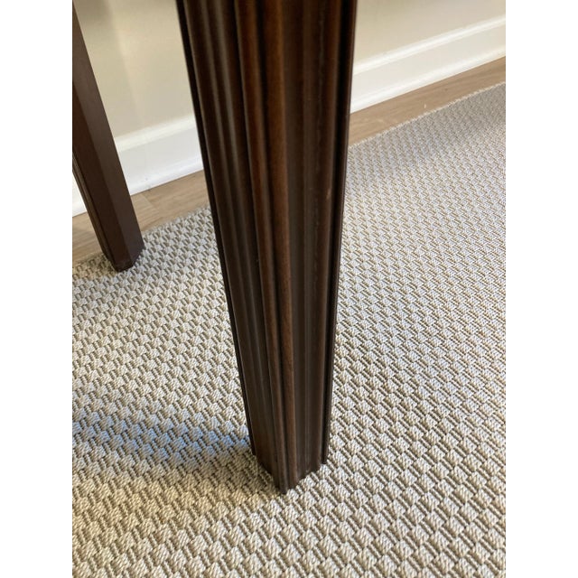 Late 20th Century Late 20th Century Traditional Georgian Chippendale Style Ethan Allen Console Table For Sale - Image 5 of 11