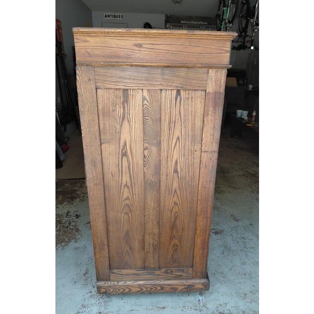 Brown Antique 85 Drawer Cabinet With Tambour Front Attributed to Hamilton For Sale - Image 8 of 16