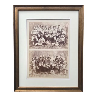 Original Antique Photograph of Yale University Football and Baseball Teams 1896 College Sports For Sale