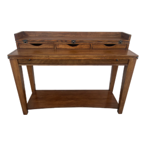 Mid 20th Century Mission Style Drop Leaf Desk/ Entry Table
