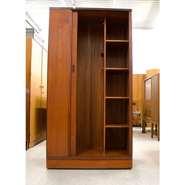 Teak Tambour Wardrobe from Austinsuite, 1960s For Sale - Image 4 of 11