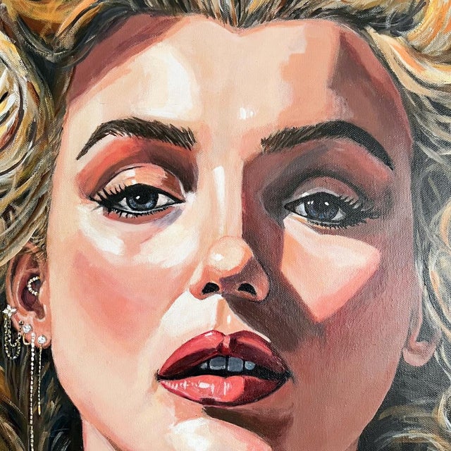 YB, Marilyn Sunkissed, Acrylic on Canvas, Framed For Sale - Image 6 of 11