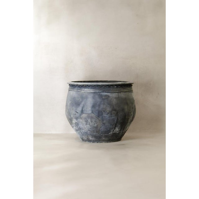 Rustic Big Grey Asian Pots For Sale - Image 3 of 6