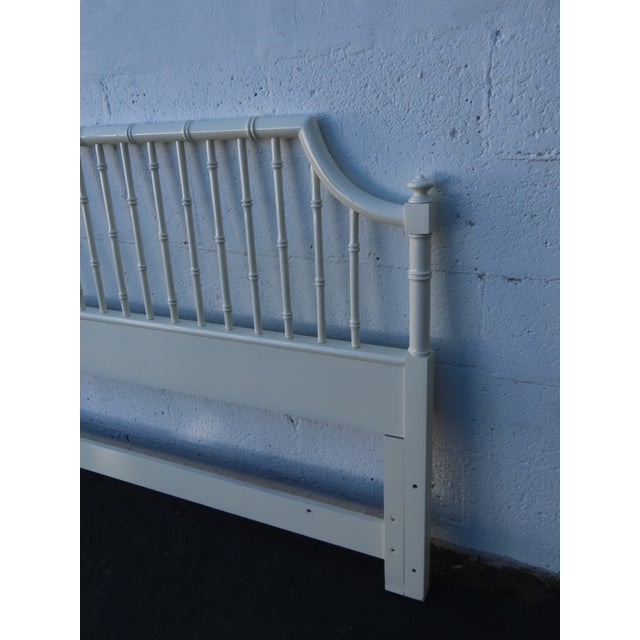 Thomasville Hollywood Regency Faux Bamboo Painted King Size Headboard 6643 For Sale - Image 12 of 16