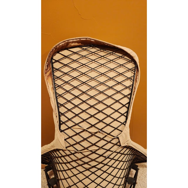 Metal Bird Lounge Chair With Ottoman, 1960 Attributed Harry Bertoia for Knoll For Sale - Image 7 of 10