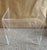 Late 20th Century Vintage Mid-Century Modern Style Lucite Acrylic Magazine Rack. For Sale - Image 5 of 5