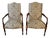 1980s Hickory Chair English Hepplewhite Mahogany Inlay Pair of High-Back Chairs For Sale