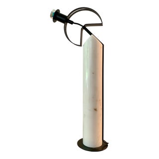 Postmodern Table Lamp in Carrara Marble, 1990s For Sale