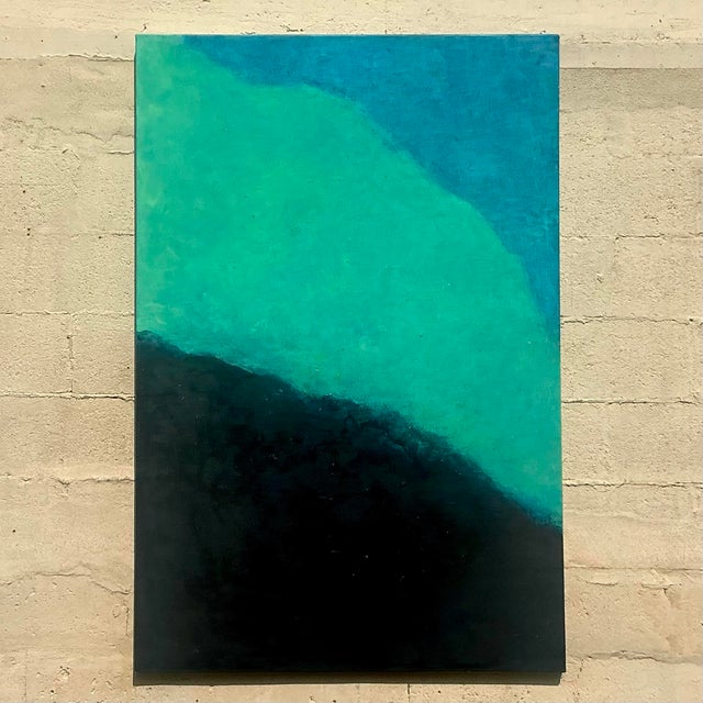 Vintage Monumental Boho Original Abstract Oil on Canvas For Sale - Image 9 of 9