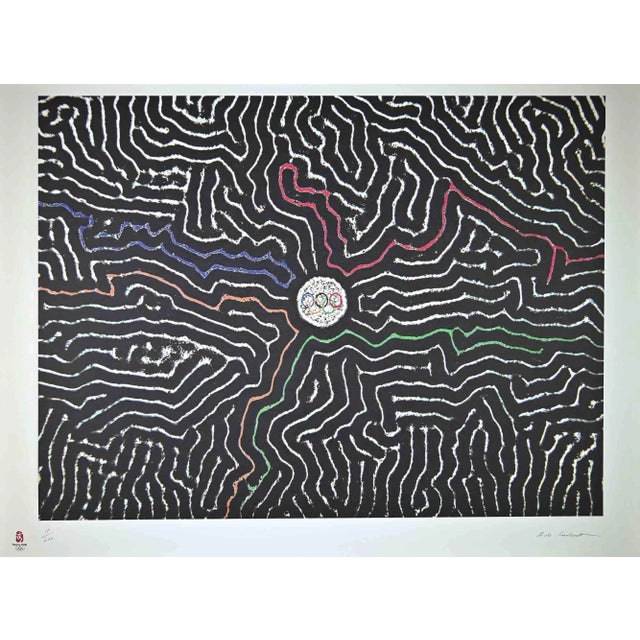 Epicentre - Olympic Games Beijing 2008 is an original lithograph realized by Alexander de Cadenet in 2008. Excellent...
