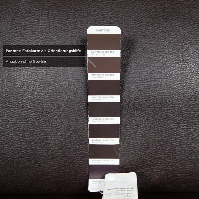 Animal Skin Brown Leather Vida Three-Seater Sofa from Rolf Benz For Sale - Image 7 of 11