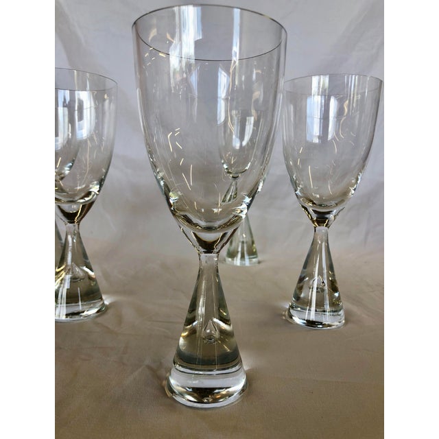 Mid-Century Modern 1960s Princess Water/Wine Glassware by Holmegaard - Set of 7 For Sale - Image 3 of 6