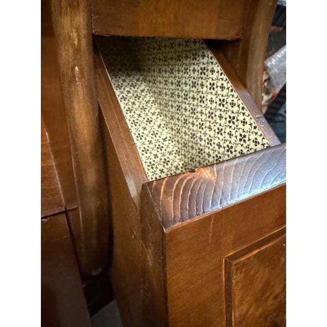 Chestnut Fine 20th Century Marquetry Inlay Italian Secretaire For Sale - Image 8 of 12