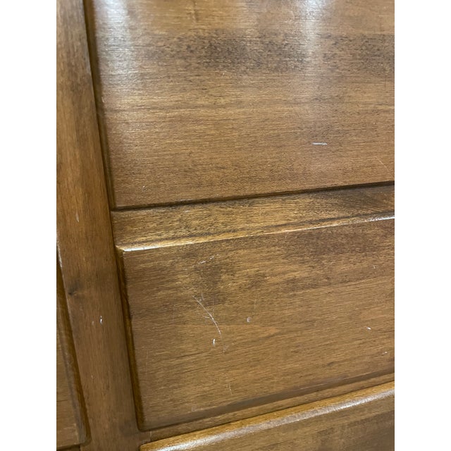 Wood Vintage Ethan Allen Heirloom Nutmeg (Solid Maple) Double Dresser For Sale - Image 7 of 10