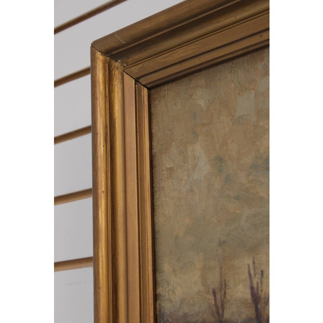 Framed Oil on Canvas Painting Wwi No Mans Land - Signed For Sale - Image 10 of 12