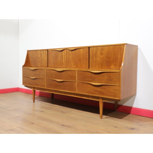 Mid Century Modern Vintage Teak Tall Credeza Sideboard by Sutcliffe For Sale - Image 14 of 15