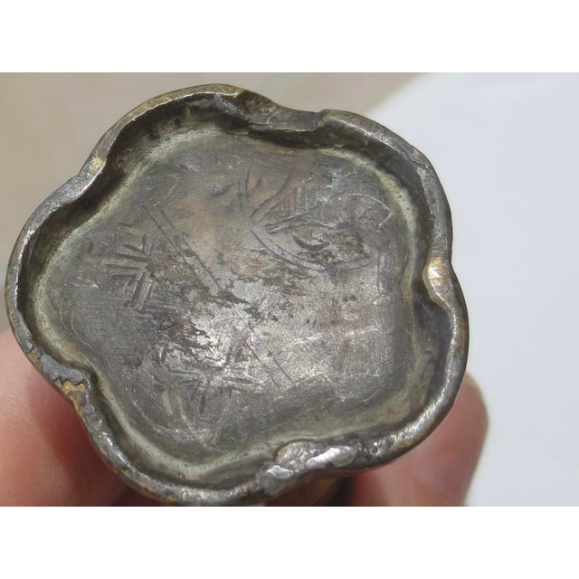 Bronze Antique Edo Japanese Bronze Vase Circa Early 1800s For Sale - Image 8 of 10