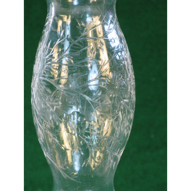 Mid 19th Century Antique Vase Webb Engraved Cut Glass Art Nouveau 1850-1899 For Sale - Image 5 of 9