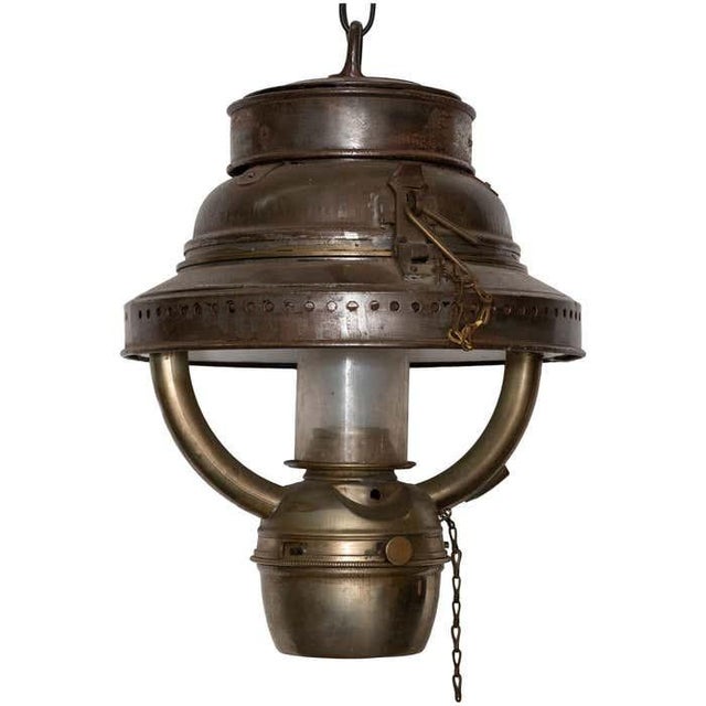 1950s Vintage Retrofitted Kerosene Lantern For Sale - Image 5 of 12
