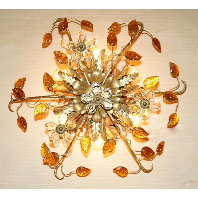 Absolutely exquisite pair of fully restored, vintage circa 1960-1970 Italian Murano Glass Banci Firenze Wall Sconces or...