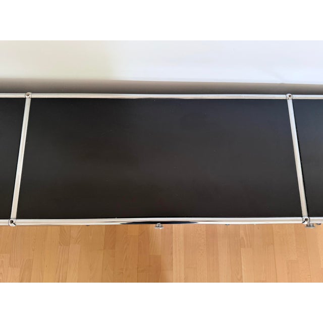 Black Ral 9011 Sideboard with 8 Compartments, 4 Doors and Pull-Out Shelf by Fritz Haller for USM Haller, Switzerland, 2000s For Sale - Image 9 of 18