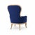 Antique English Tufted Chair in Ralph Lauren Fabric For Sale - Image 4 of 4