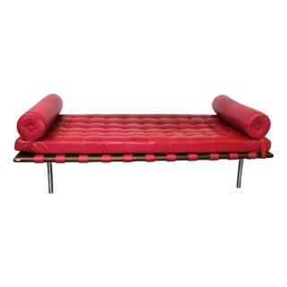 Vintage Sofa in Pink Leather For Sale